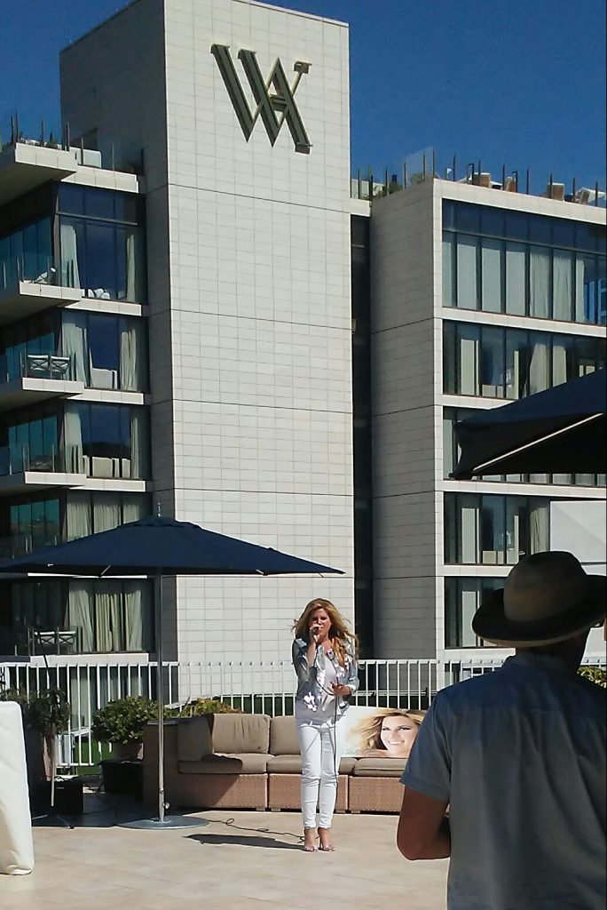 Front of the Beverly Hilton Hotel