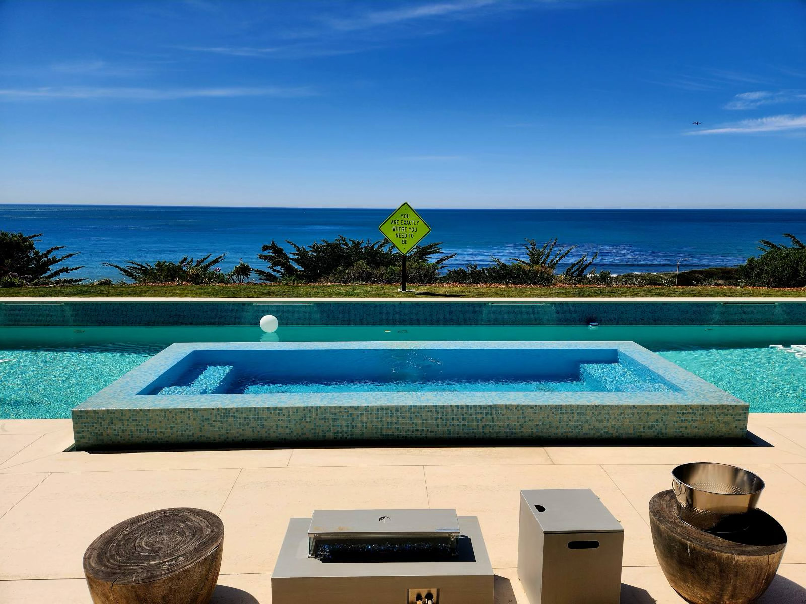 View of Malibu and the poolside scene at Dripology Wellness Day