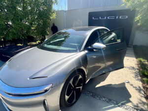 Front view of Lucid Motors vehicle