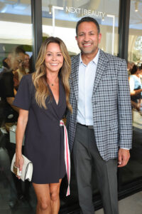 Brooke Burke and Dr Darshan Shah at the Next Health opening