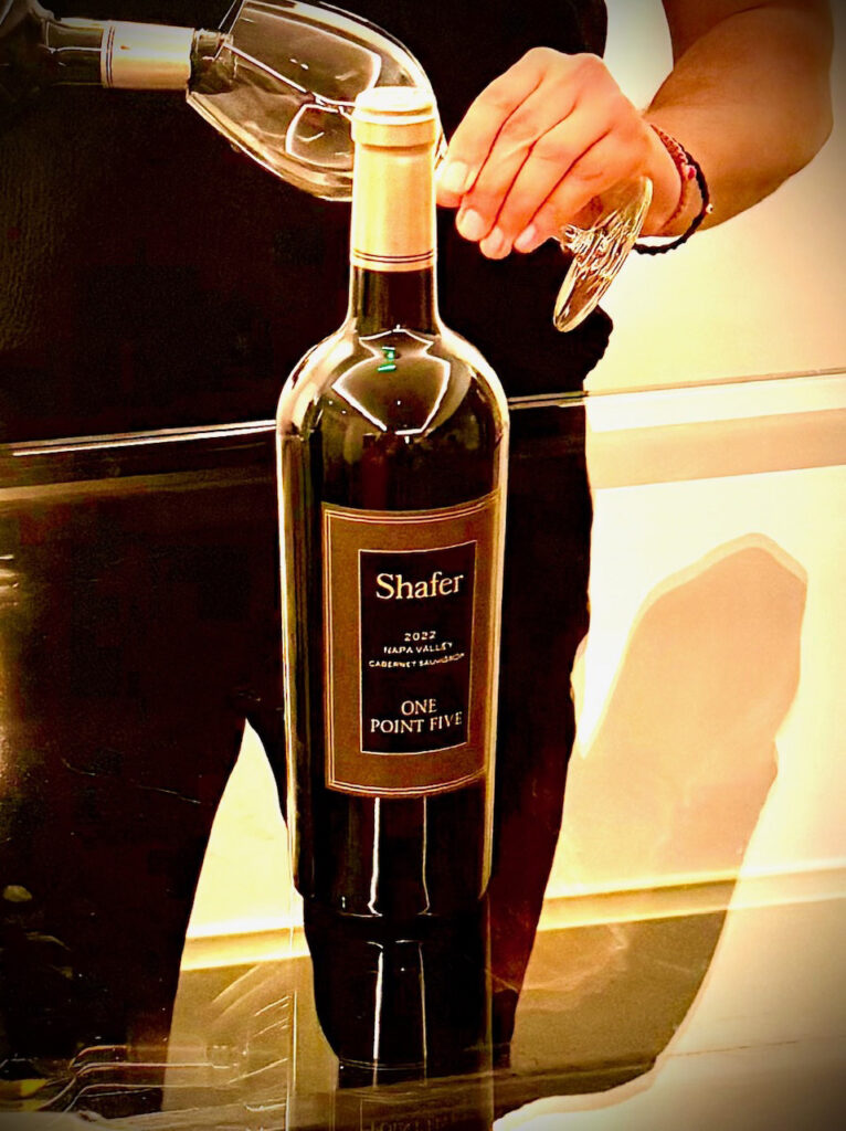 Bottle of Shafer One Point Five wine