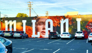 Milani Mural at their popup