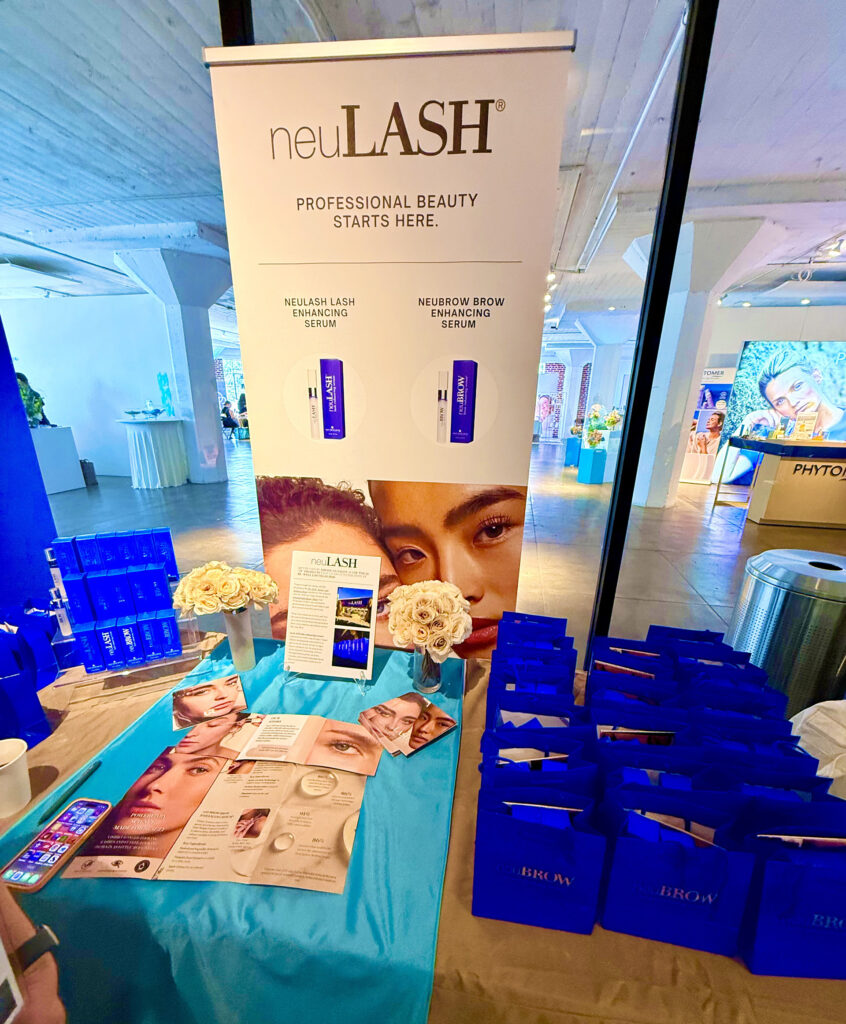 neuLASH Professional Beauty Starts Here serum booth at Live Love Spa