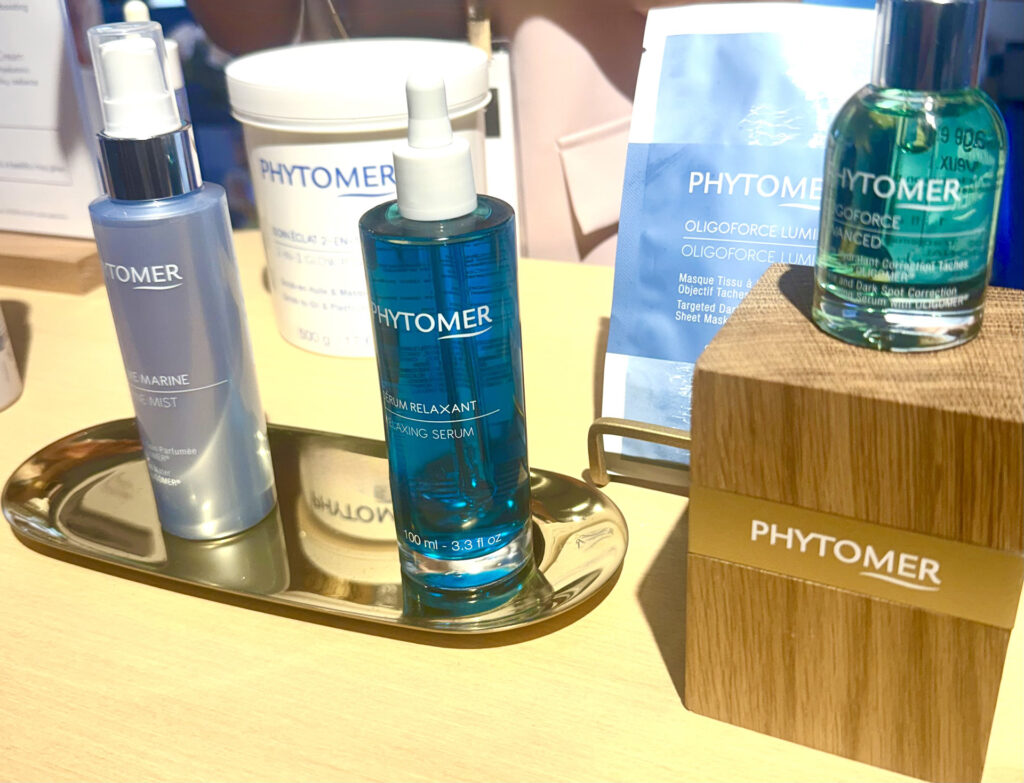 Phytomer mist, serum and other skin care products at Live Love Spa